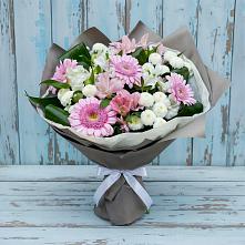 Букет цветов из:  Герберы, Альстромерии и Хризантемы #REPLACE_PRED# Михалево