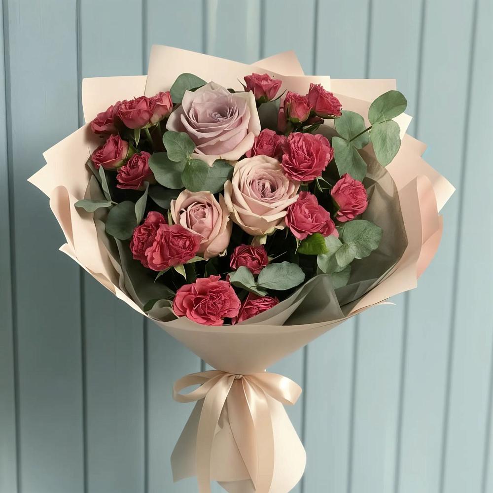 Букет цветов из: Гвоздики и Розы в Михалево