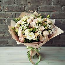 Букет цветов из:  Альстромерии, Розы и Хризантемы в Михалево