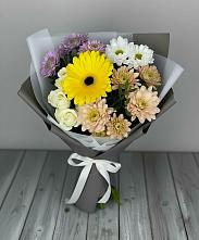 Букет цветов из:  Розы, Герберы и Хризантемы #REPLACE_PRED# Михалево