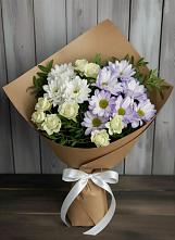 Букет цветов из:  Хризантемы и Розы в Михалево