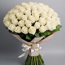 Букет 101 беля роза Белоснежка в Михалево