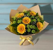 Букет цветов из:  Герберы и Хризантемы в Михалево