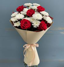 Букет цветов из:  Розы и Хризантемы в Михалево
