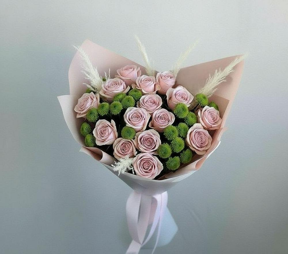 Букет цветов из: Розы и Хризантемы в Михалево