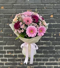 Букет цветов из:  Герберы и Хризантемы в Михалево