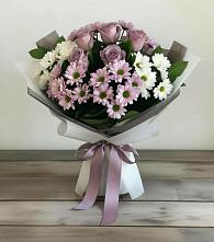 Букет цветов из:  Хризантемы и Розы в Михалево
