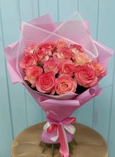 Букет 15 Розовых роз Равель в Михалево